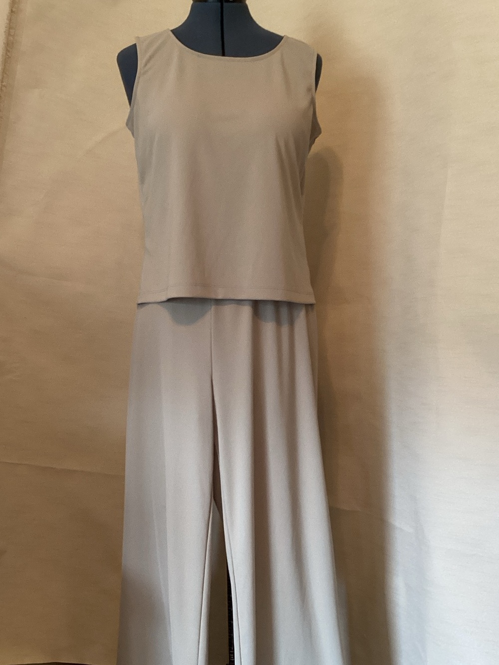Chadwicks Taupe Wide-Leg Palazzo Pants, Tank Top, and Dress set